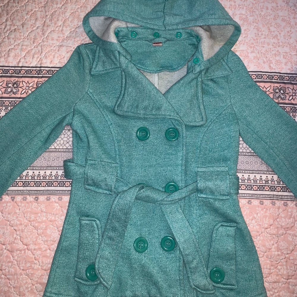Teal Pea Coat